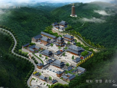 阜南龙王寺古建规划设计布局图